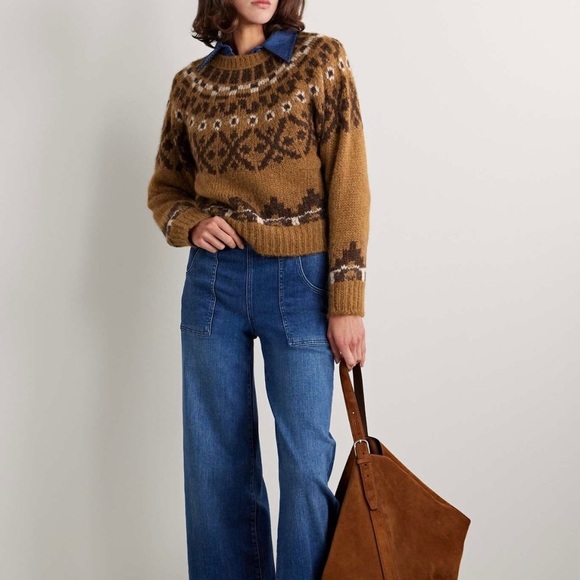 NWT Frame Fair Isle Sweater in Brown - Picture 7 of 11